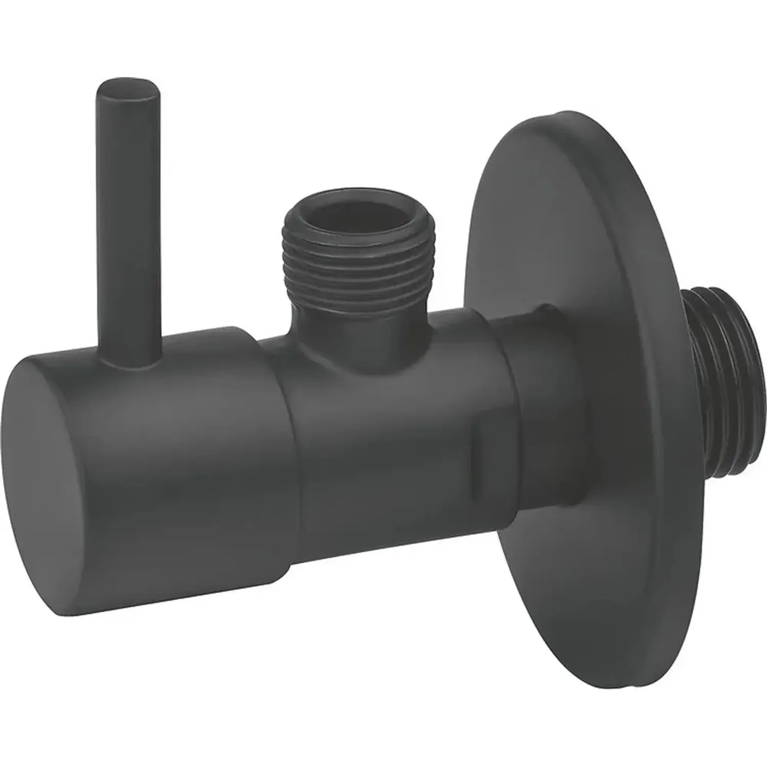 baliv Designový rohový ventil EV-3420 s páčkou, matná černá, 1/2" x 3/8"