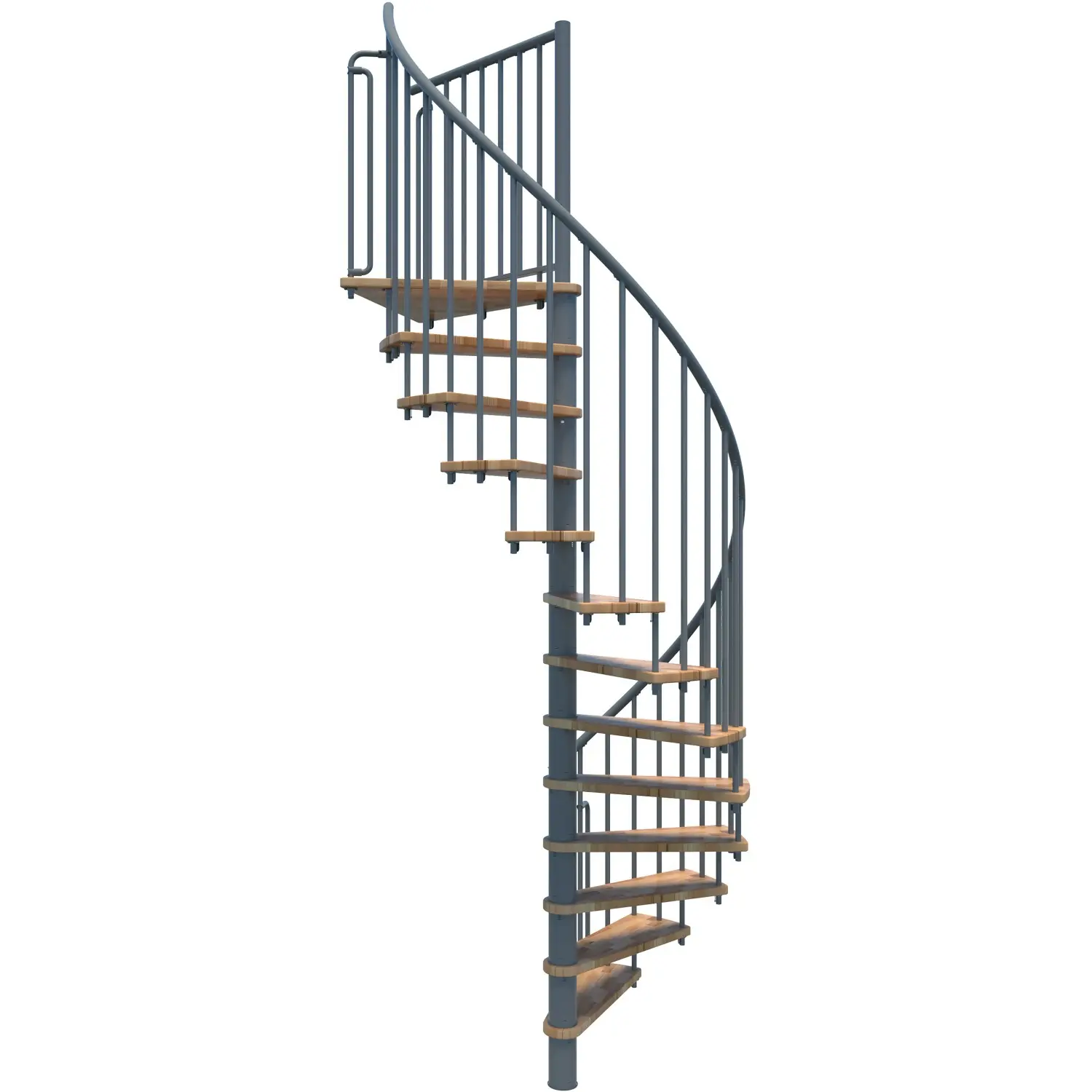 Minka STAIRS Kombinované točité schodiště Berlin buk/šedá pr. 120 cm