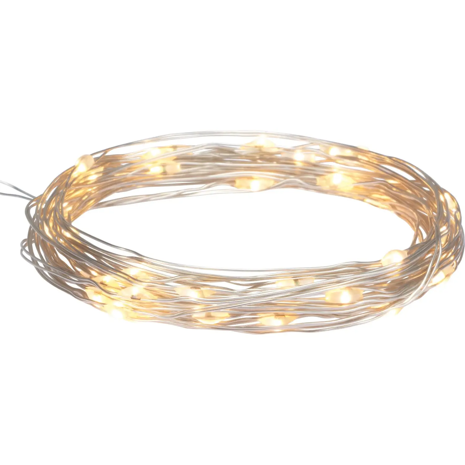 LED světelný řetěz 40x mini LED, teplá bílá, IP44, měděný drát, 4,1 m