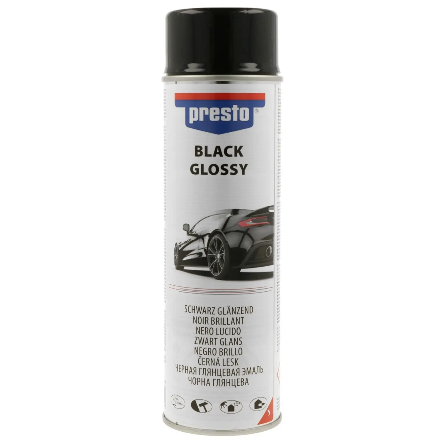 Presto Lak ve spreji 500 ml, černý lesklý