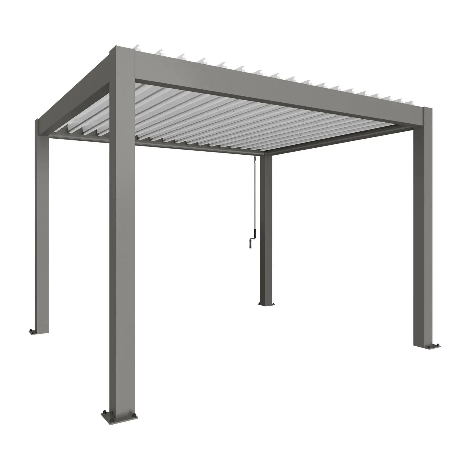 Biohort Pergola 3,5 x 3 křemenově šedá/bílá 367,5 x 312 cm