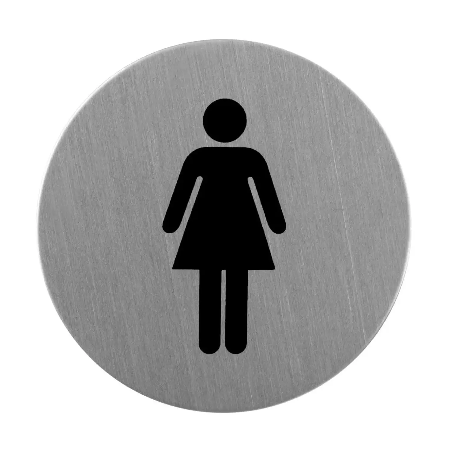 Walteco Označení dveří "WC ženy" nerez samolepicí, pr. 75 mm