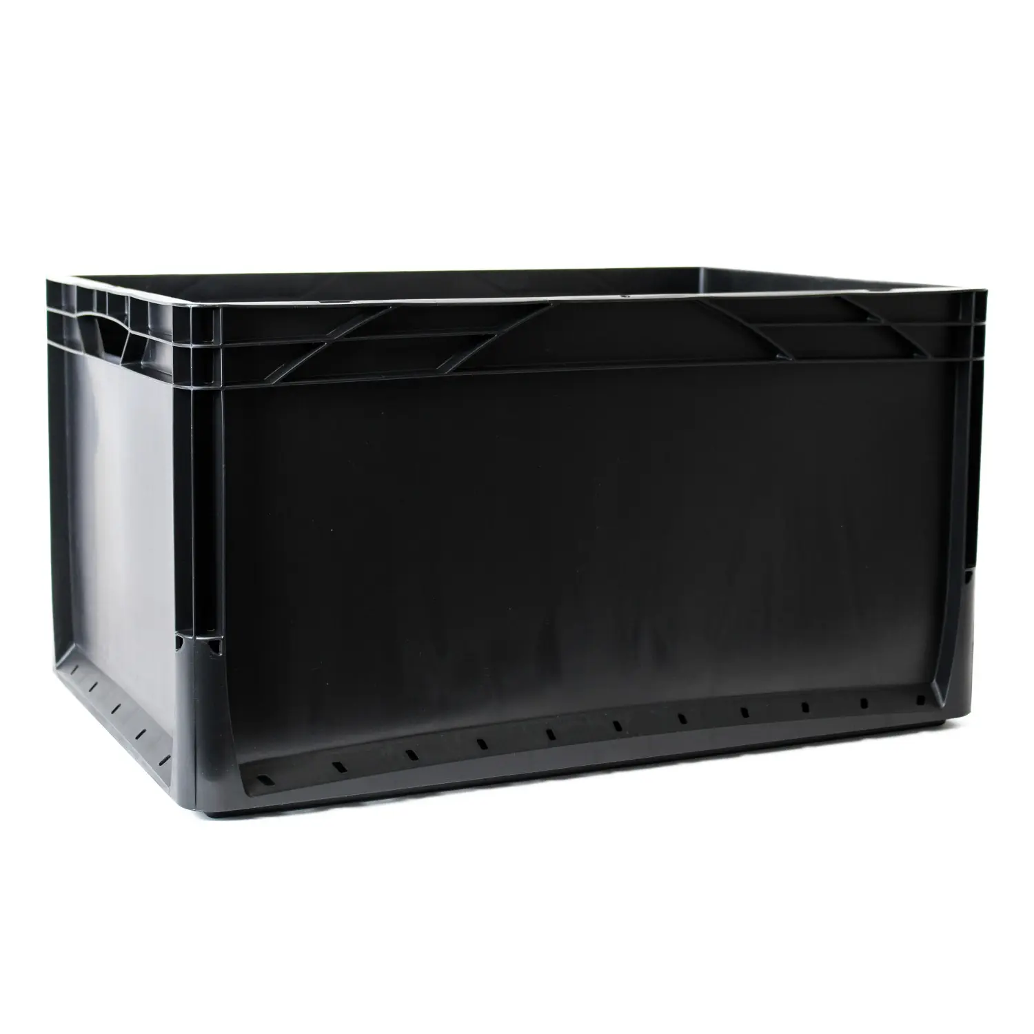 Surplus Systems Eurobox s plnou stěnou, černý, 62 l, 600 x 400 x 320 mm
