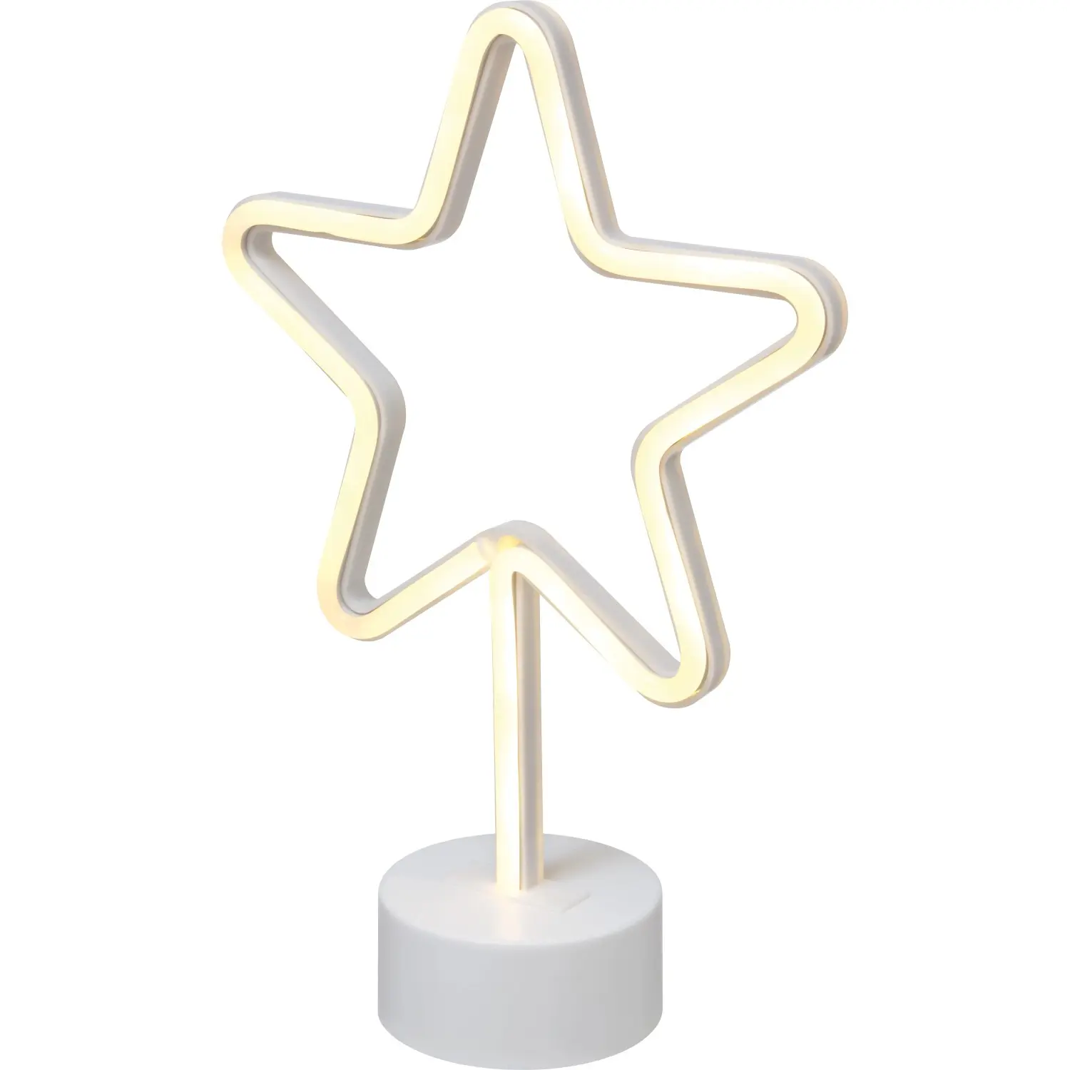 LED vánoční dekorace - hvězda LED teplá bílá neonová, IP20, 29,5 x 20 x 8,5 cm