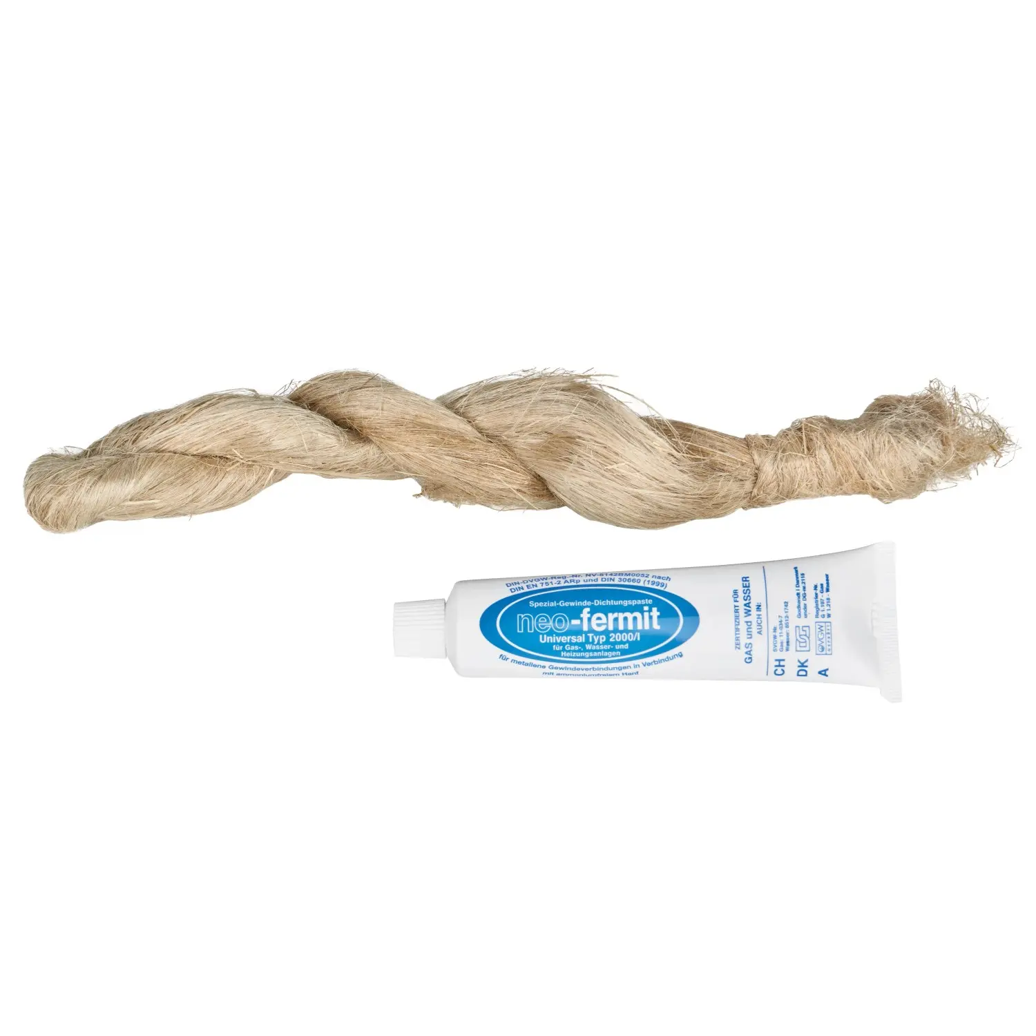 Fermit Závitové těsnění NEO-FERMIT UNIVERSAL tuba 90 g + konopné těsnění 50 g
