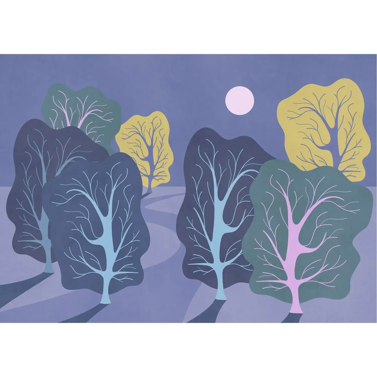 Komar Vliesová fototapeta Purple Nights 350 x 250 cm