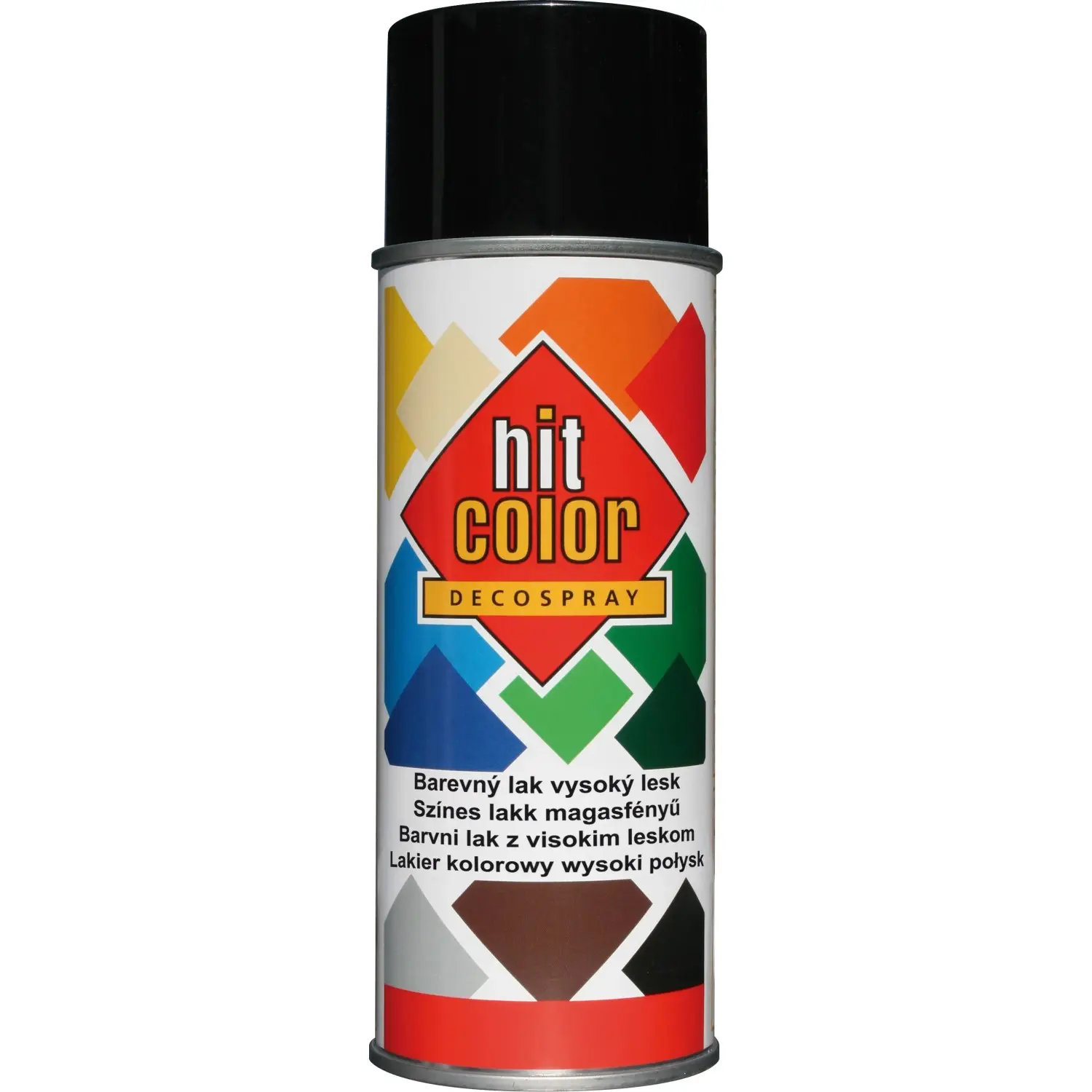 hitcolor Dekorativní lak ve spreji vysoký lesk RAL 9005 černý 400 ml