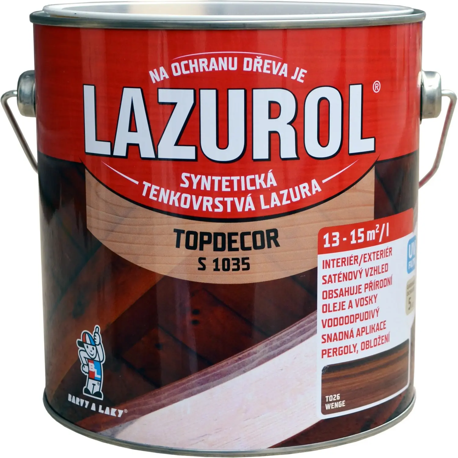 Lazurol Topdecor S1035 lazura palisandr 2,5 l