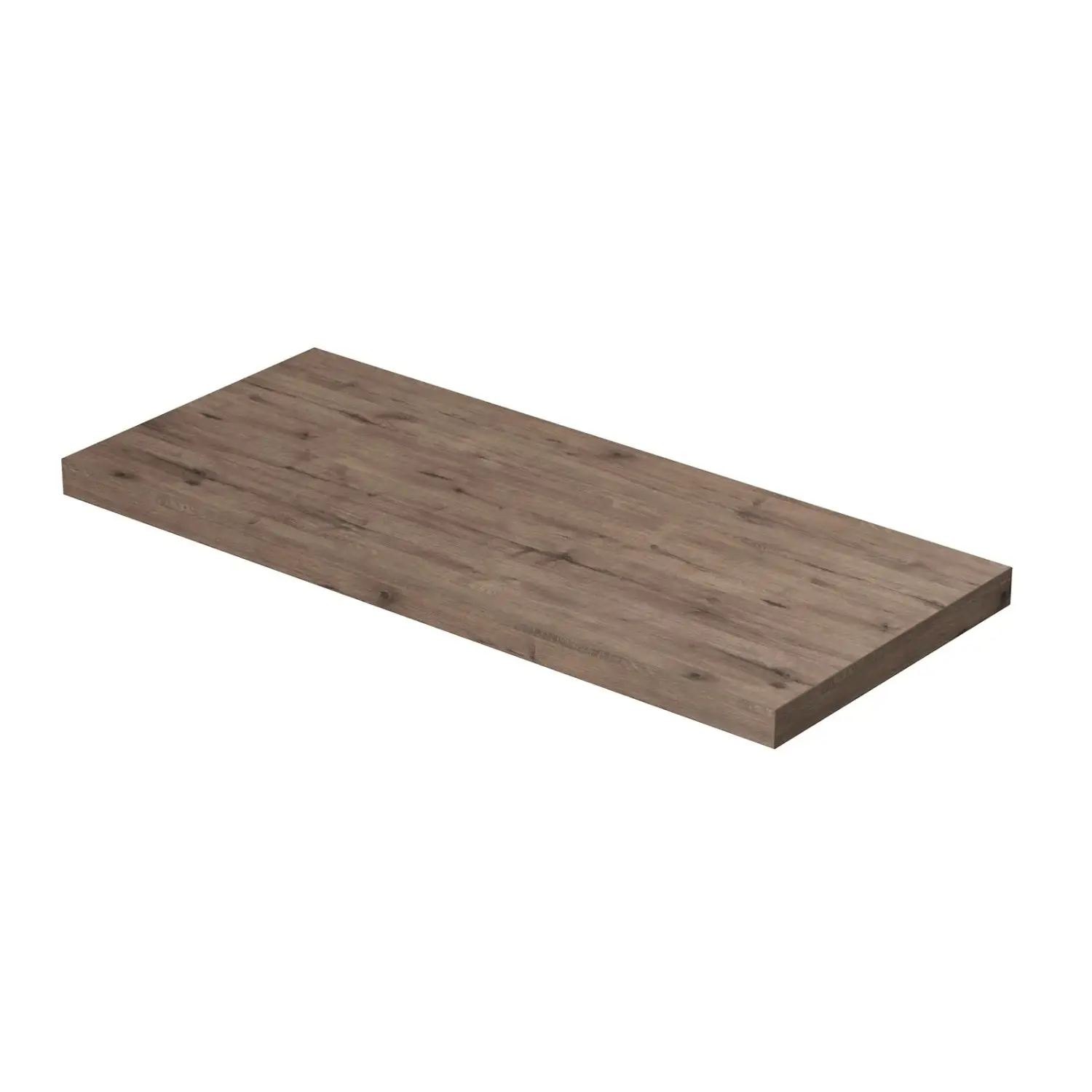 INTEDOOR Umyvadlová deska BEE bez výřezu, š. 130 cm, dub Wellington