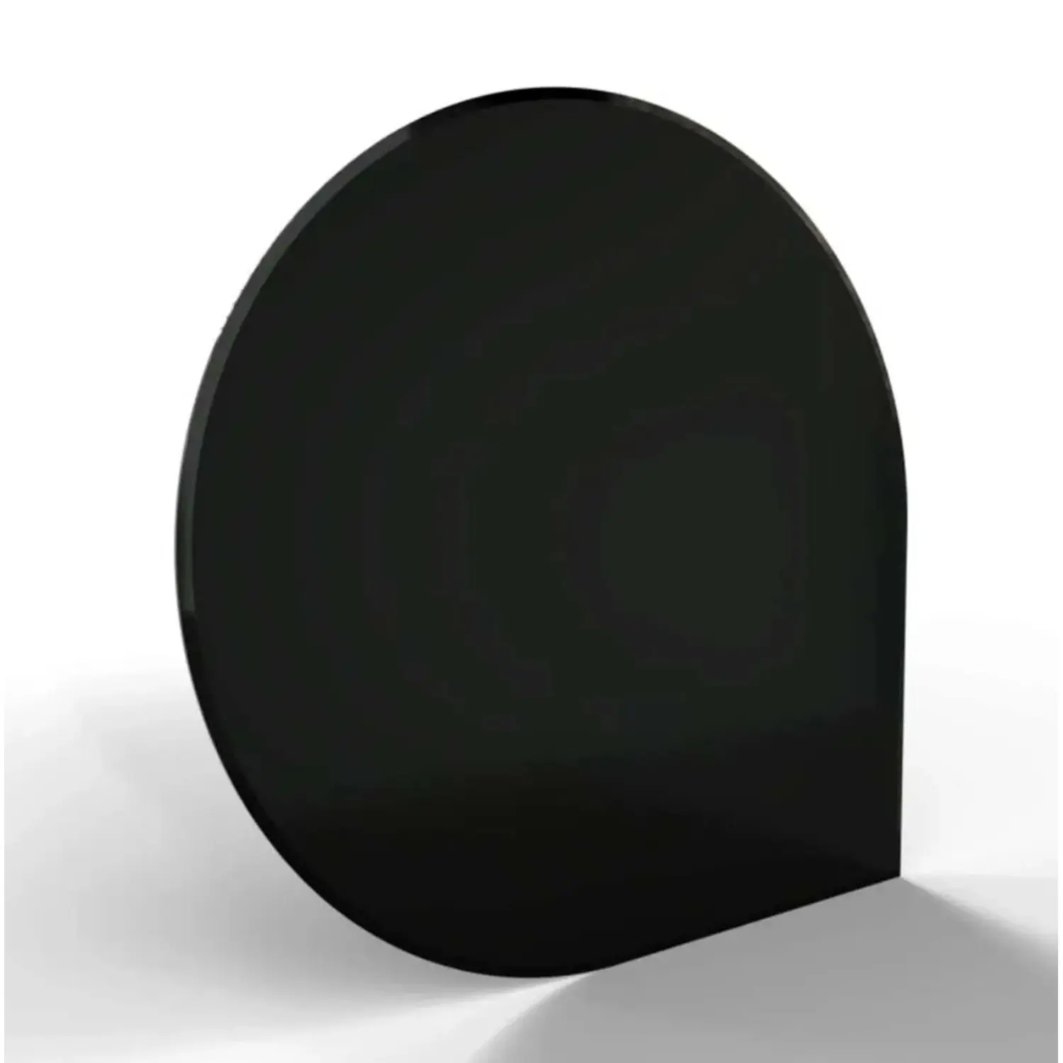 HS Flamingo Sklo pod kamna kapka, černé, 1100 x 1100 x 6 mm