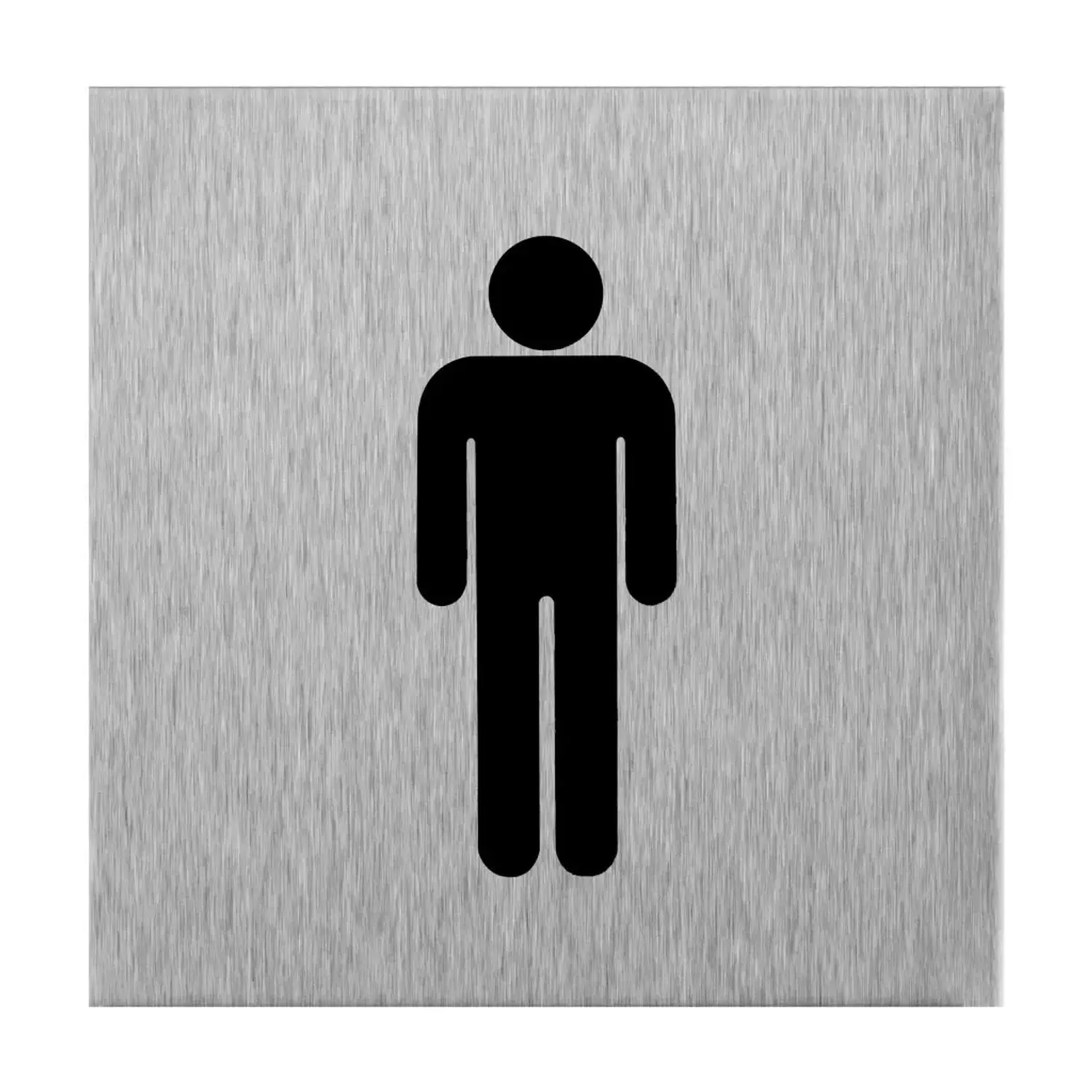 Walteco Označení dveří "WC muži" nerez samolepicí, 60 x 60 mm