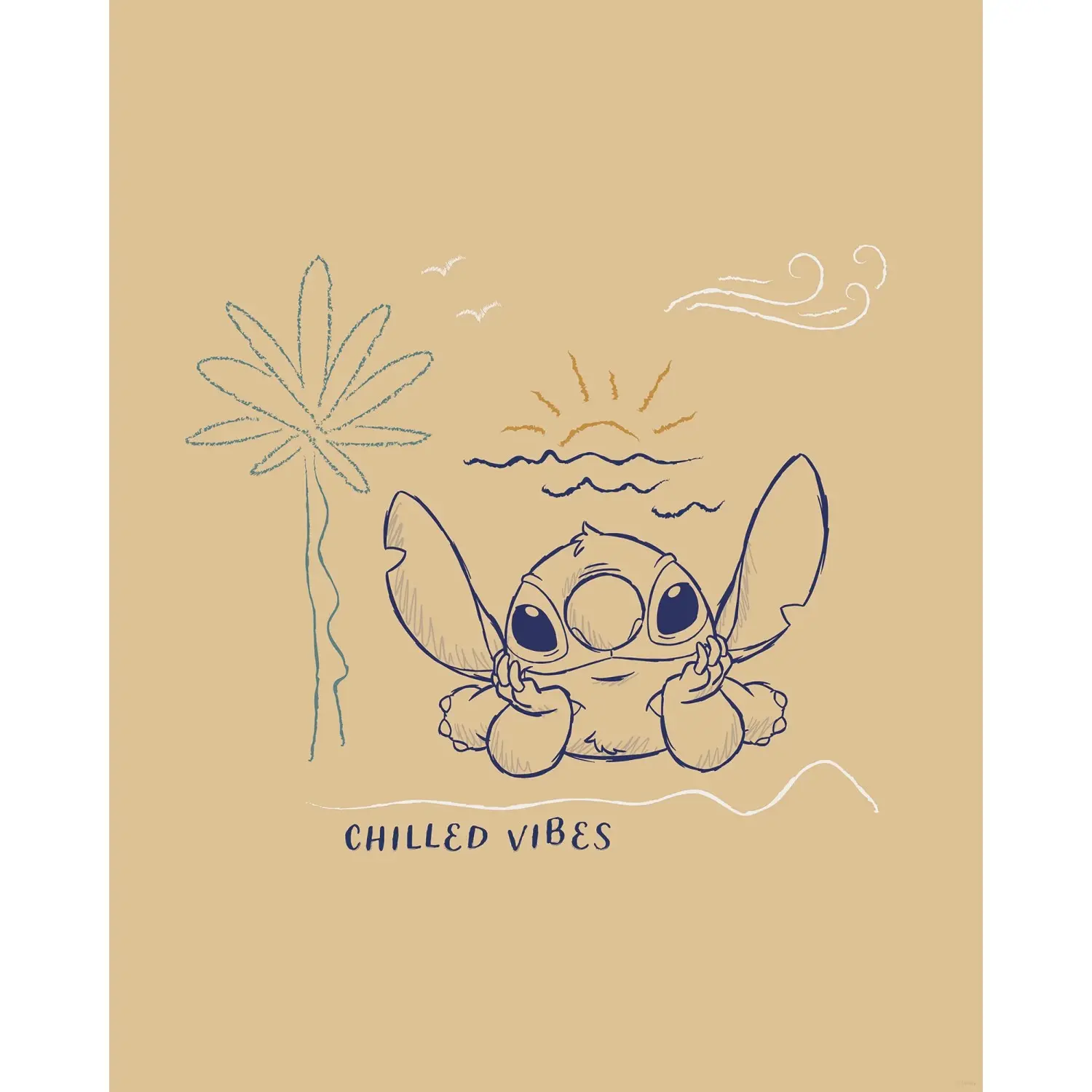 Komar Plakát Disney Lilo and Stitch Chilled Vibes 40 x 50 cm