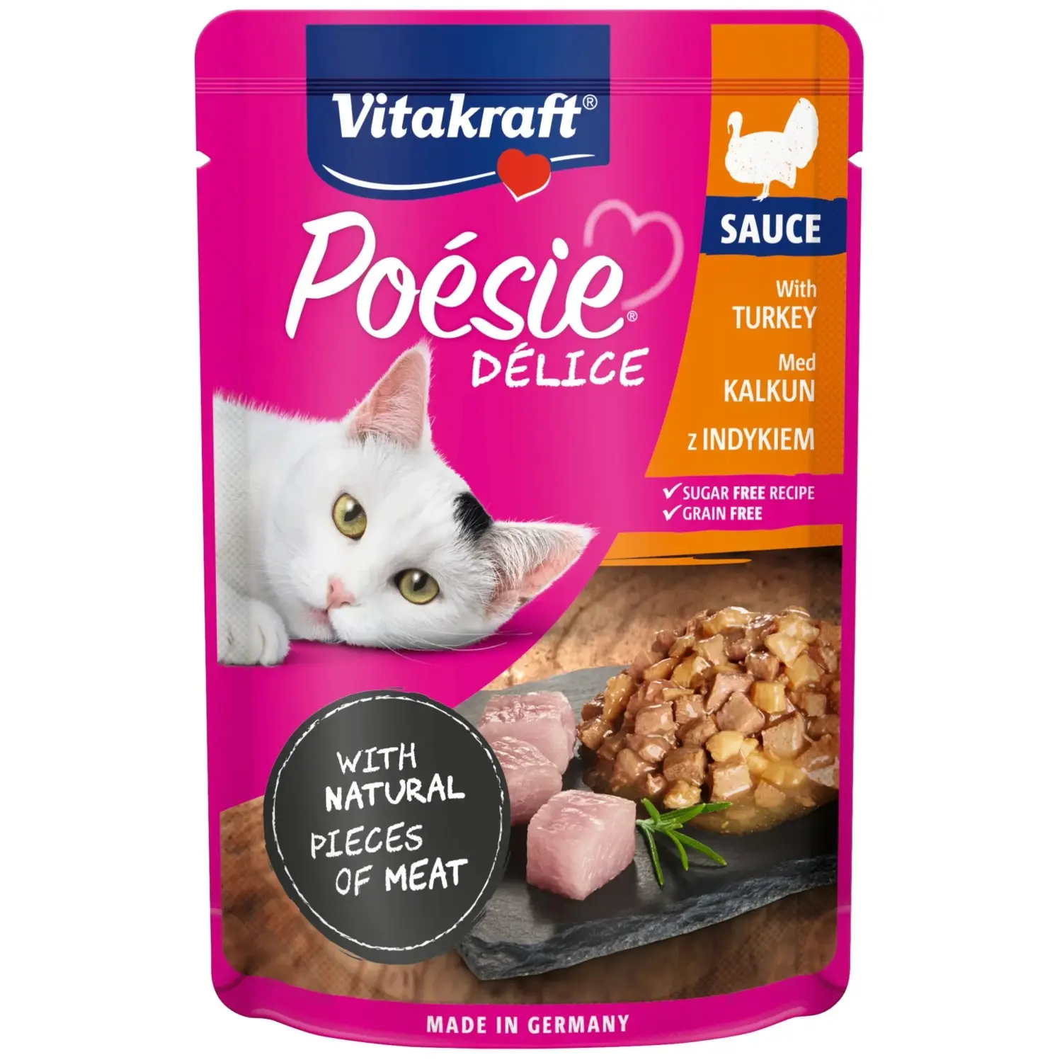 Vitakraft Cat Poésie Délice Sauce kapsa krůtí 85g + Množstevní sleva