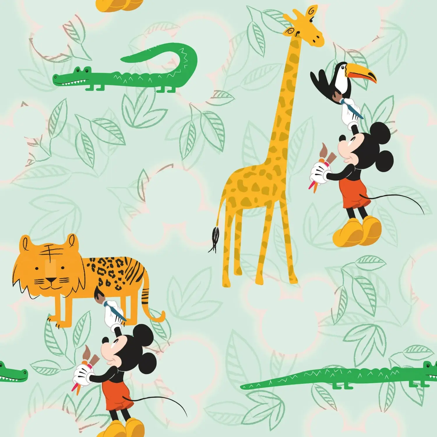 Komar Vliesová fototapeta Mickey Doodle Zoo 53 x 10,05 cm