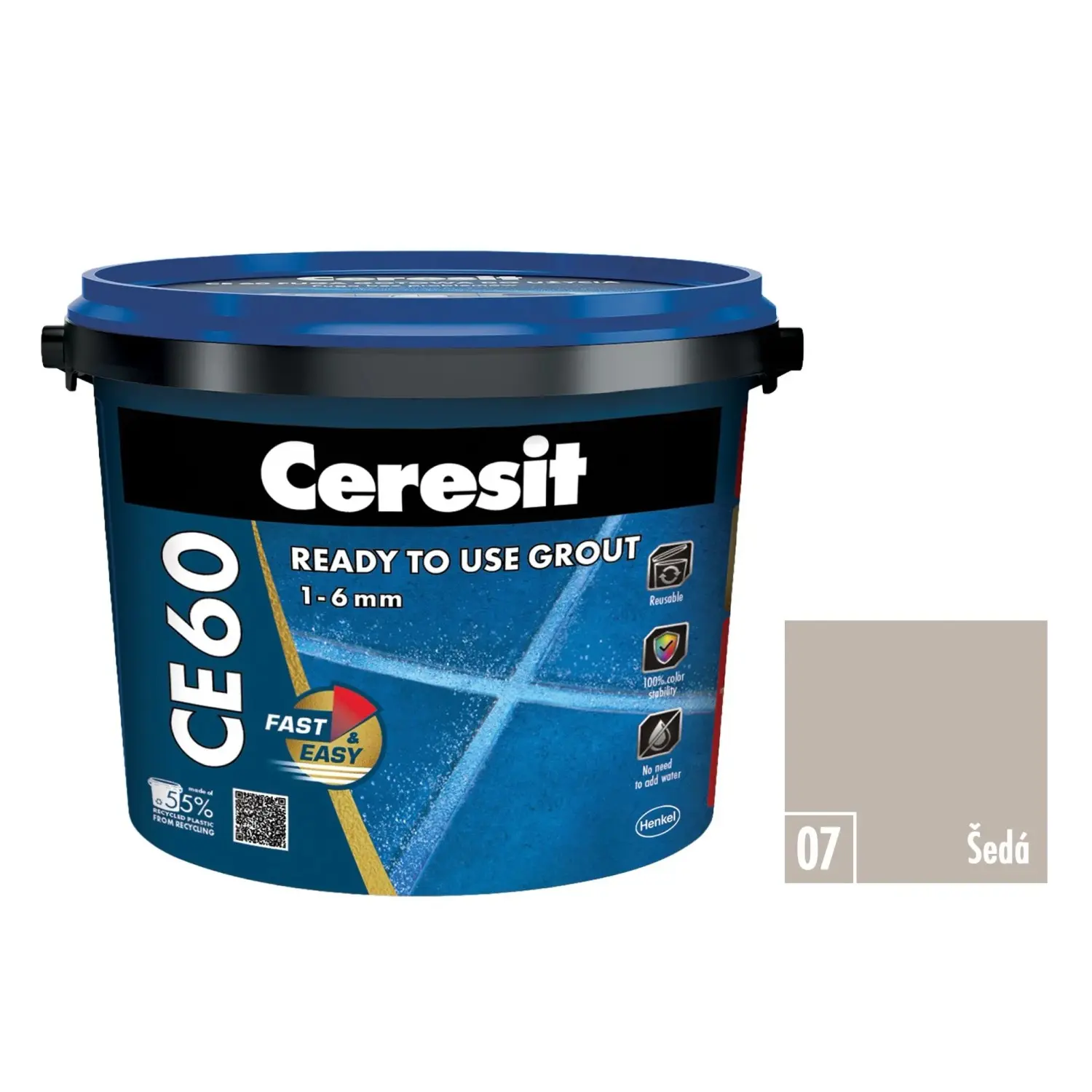 Ceresit Spárovací hmota připravená k okamžitému použití CE 60 šedá 2 kg