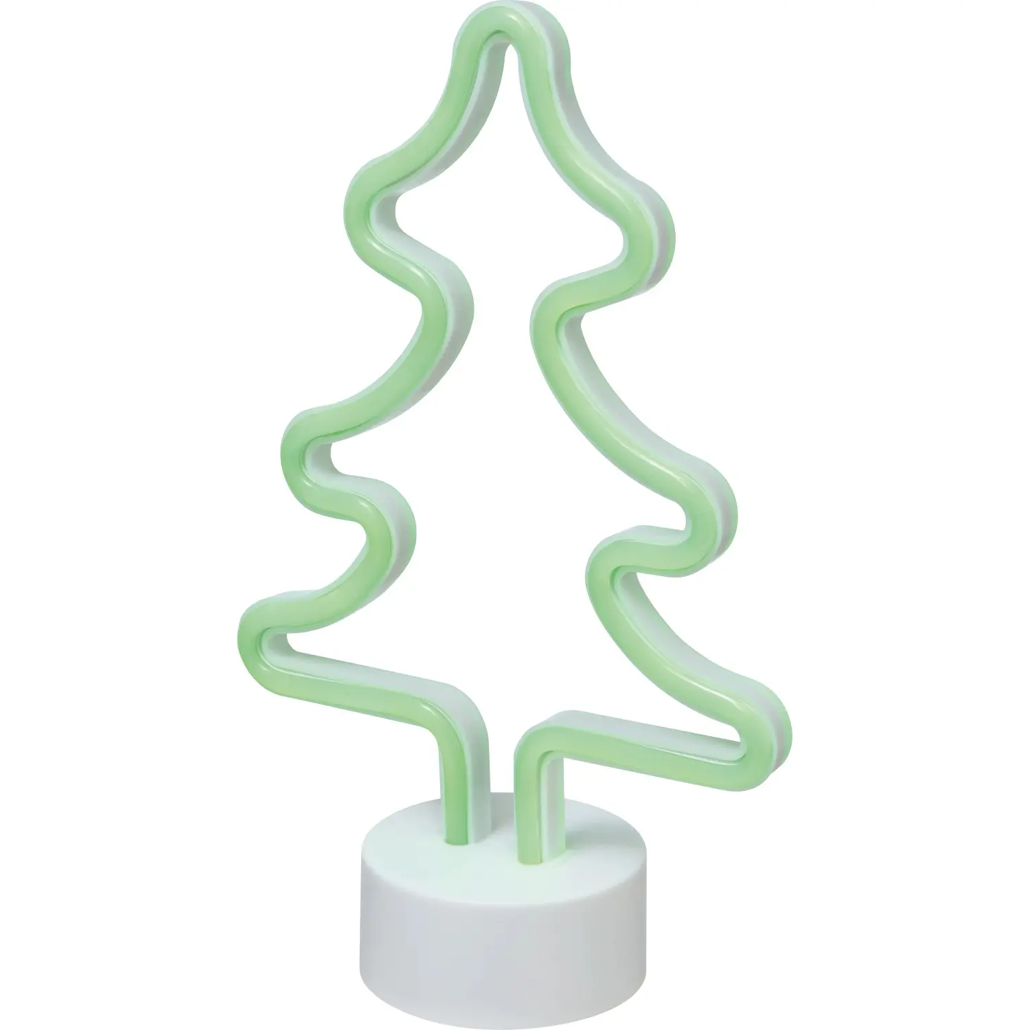 LED vánoční dekorace - stromeček LED zelená neonová, IP20, 28 x 18 x 8,5 cm