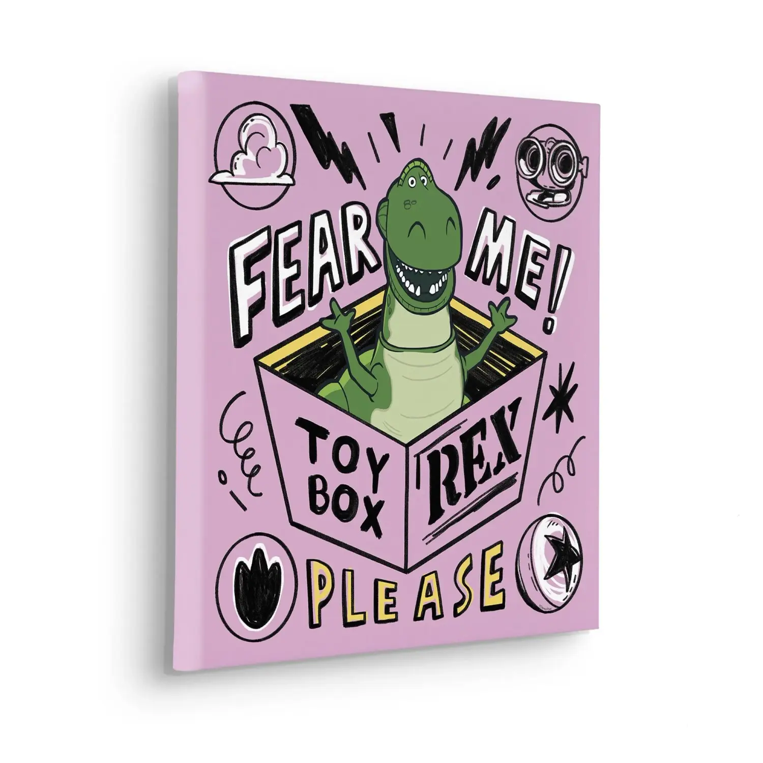 Komar Nástěnný obraz na rámu Disney and Pixar Toy Story Fear Me Please 40 x 40cm