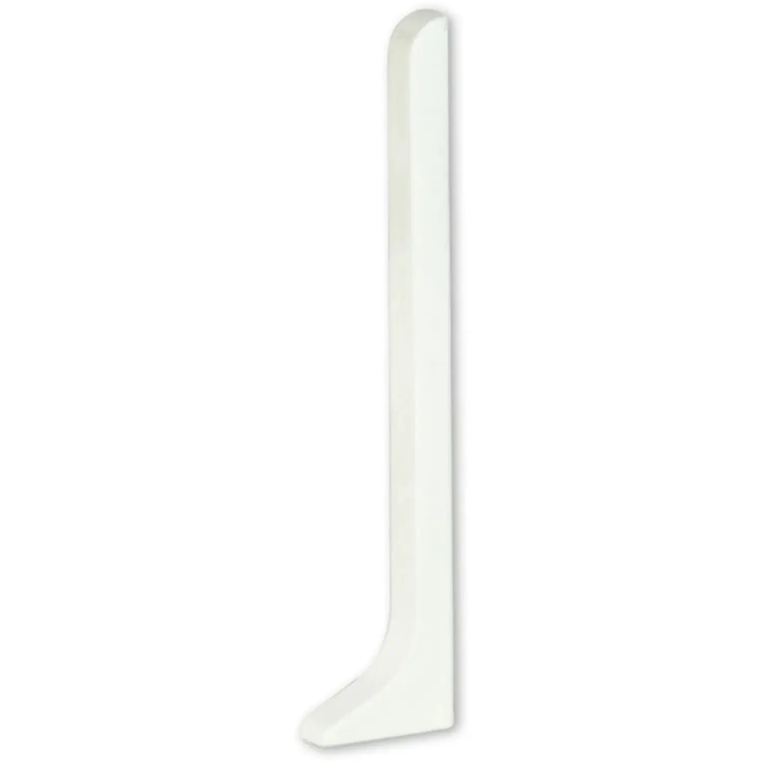 Fuchs Design Hliníkový sokl - koncovka, práškově lakovaná bílá, pravá, 6 cm