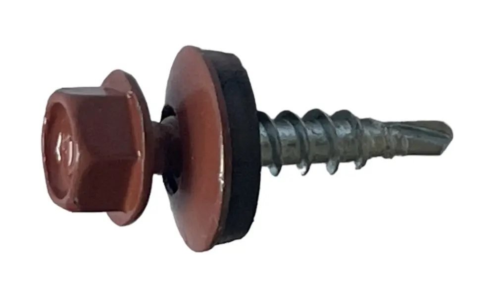 Vrut farmářský samovrtný s podložkou 4,8x50 hnědý 8017 - 200ks