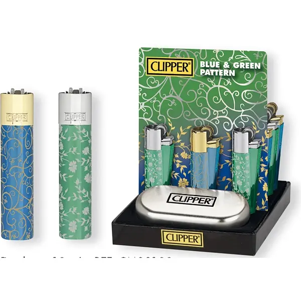 Clipper Metal Blue Green Pattern