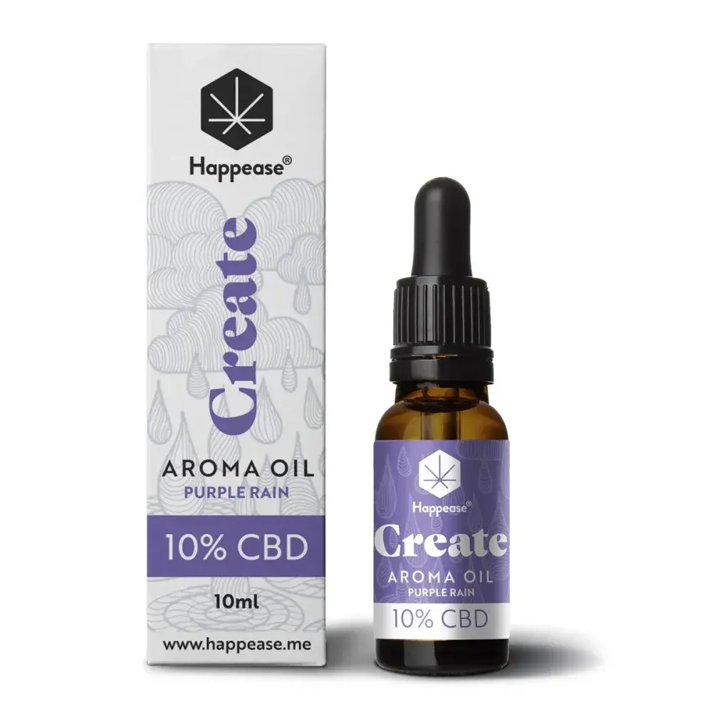 Happease Create CBD olej Purple Rain, 10 % CBD, 1000 mg, 10 ml
