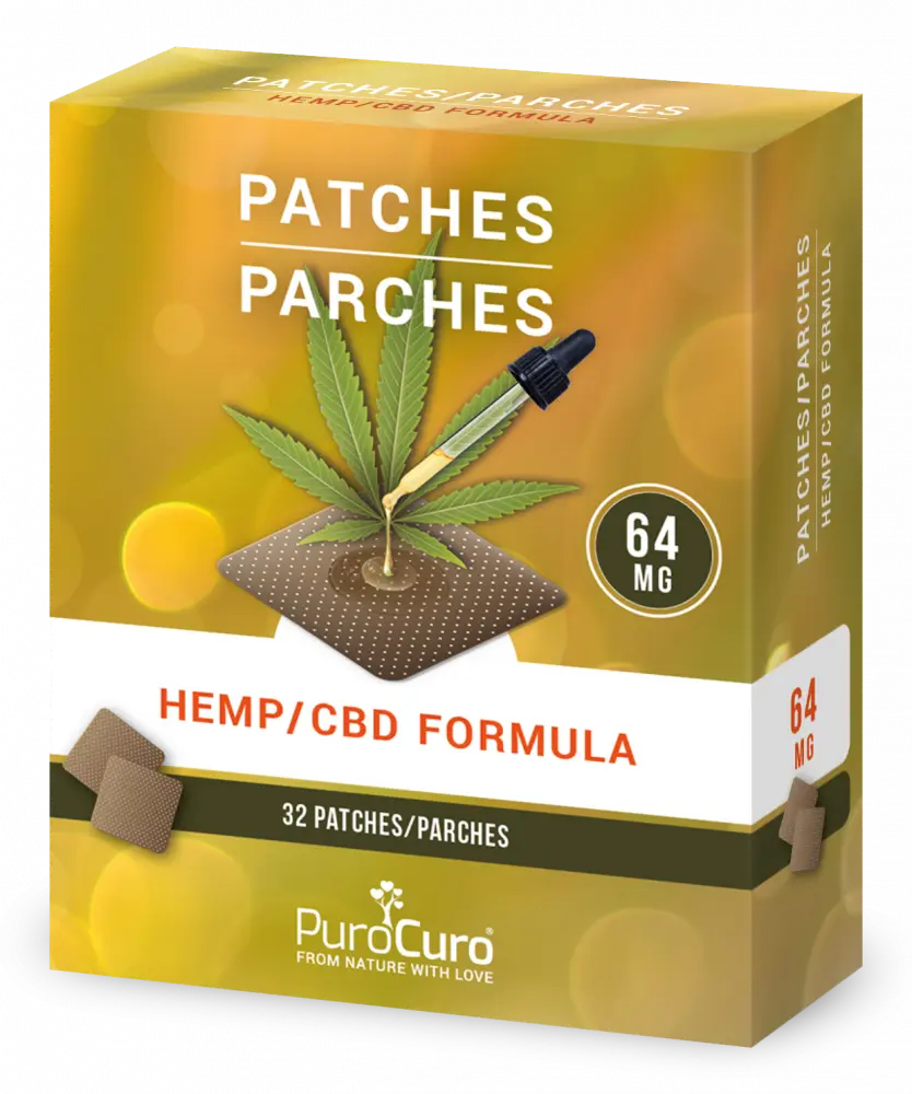 PuroCuro Konopné CBD náplasti, 2048 mg, 32 ks x 64 mg