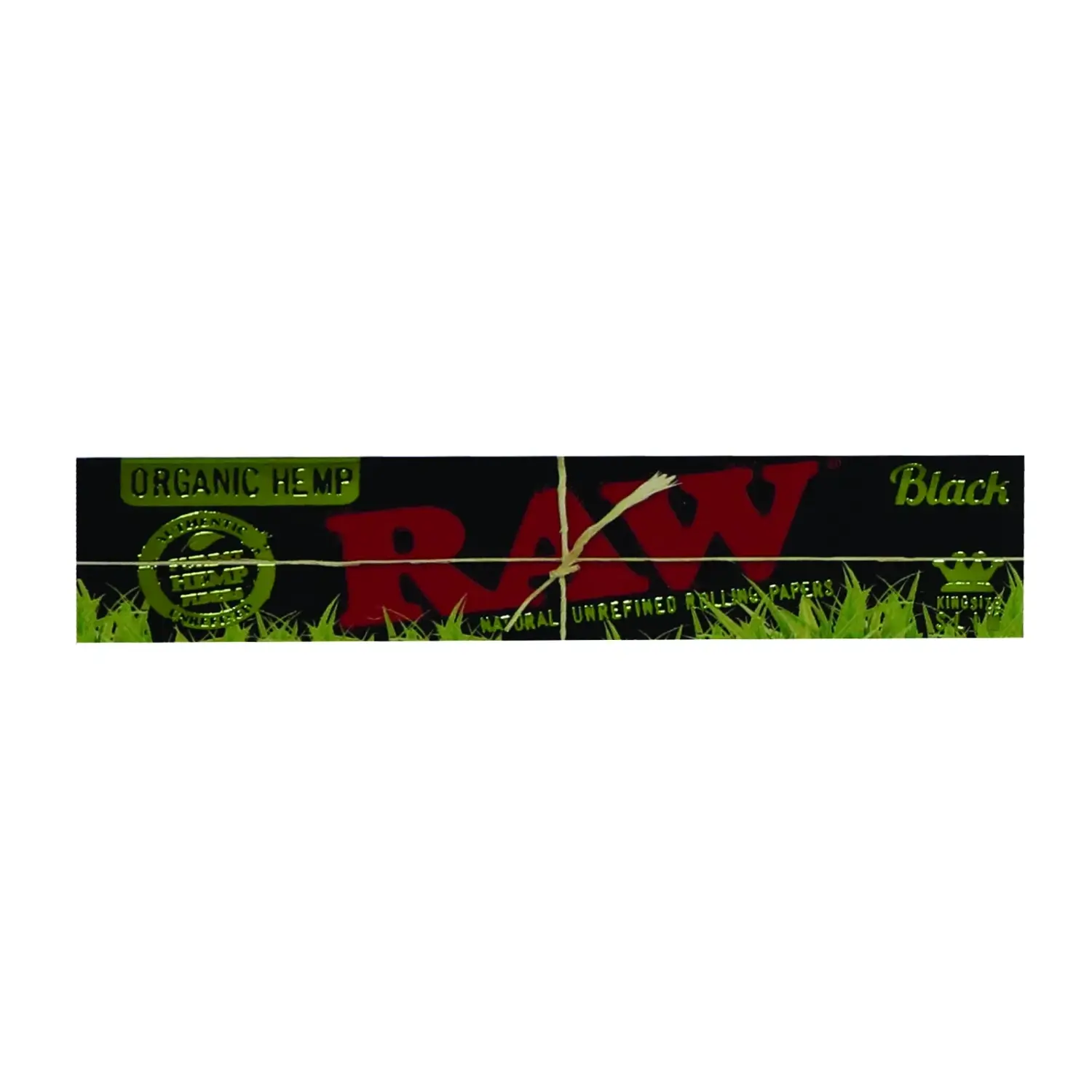 RAW Black Organic Hemp Kingsize Slim balící papírky - přírodní nerafinované balící papírky, 32 papírků