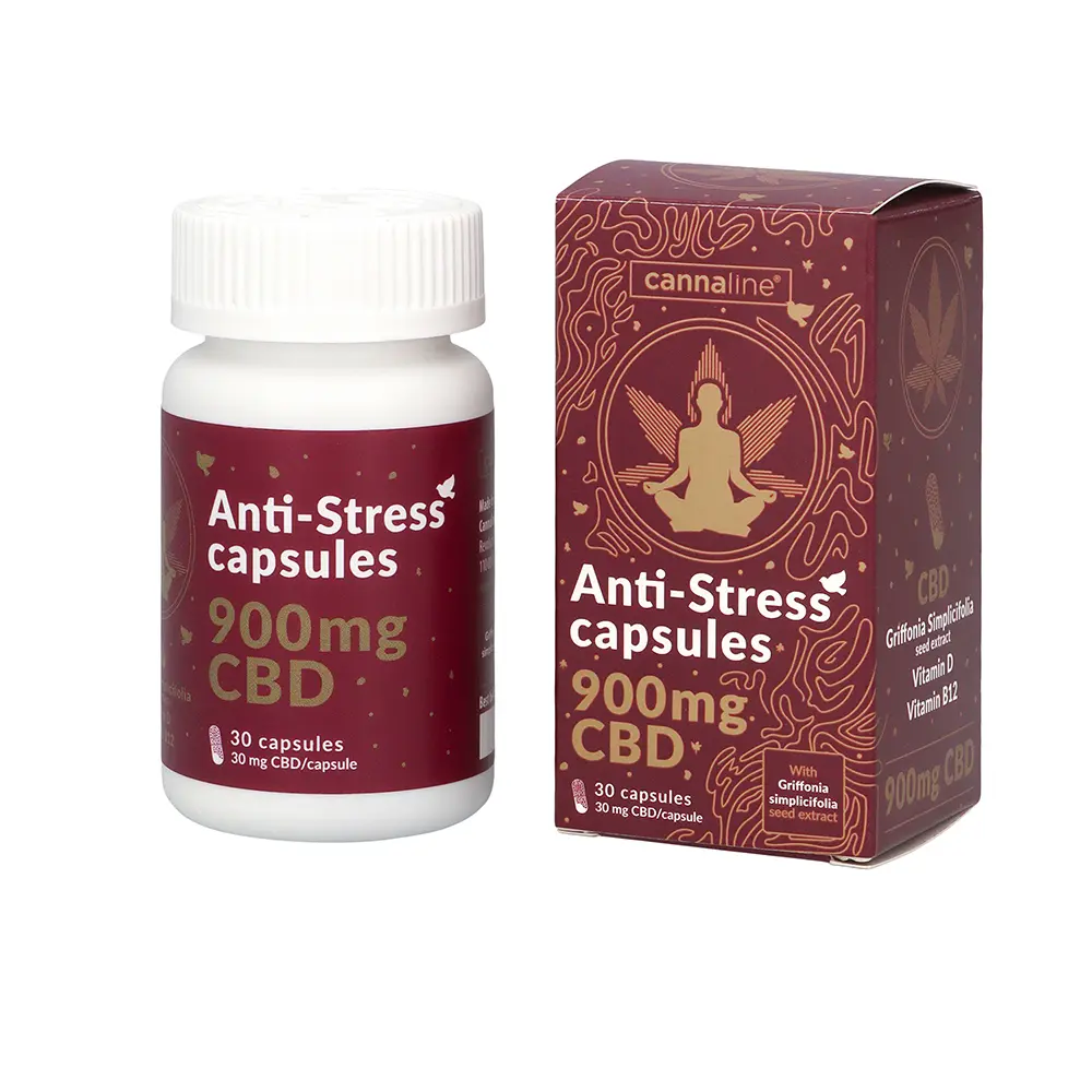Cannaline CBD Antistresové Kapsle - 900 mg CBD, 30 x 30 mg