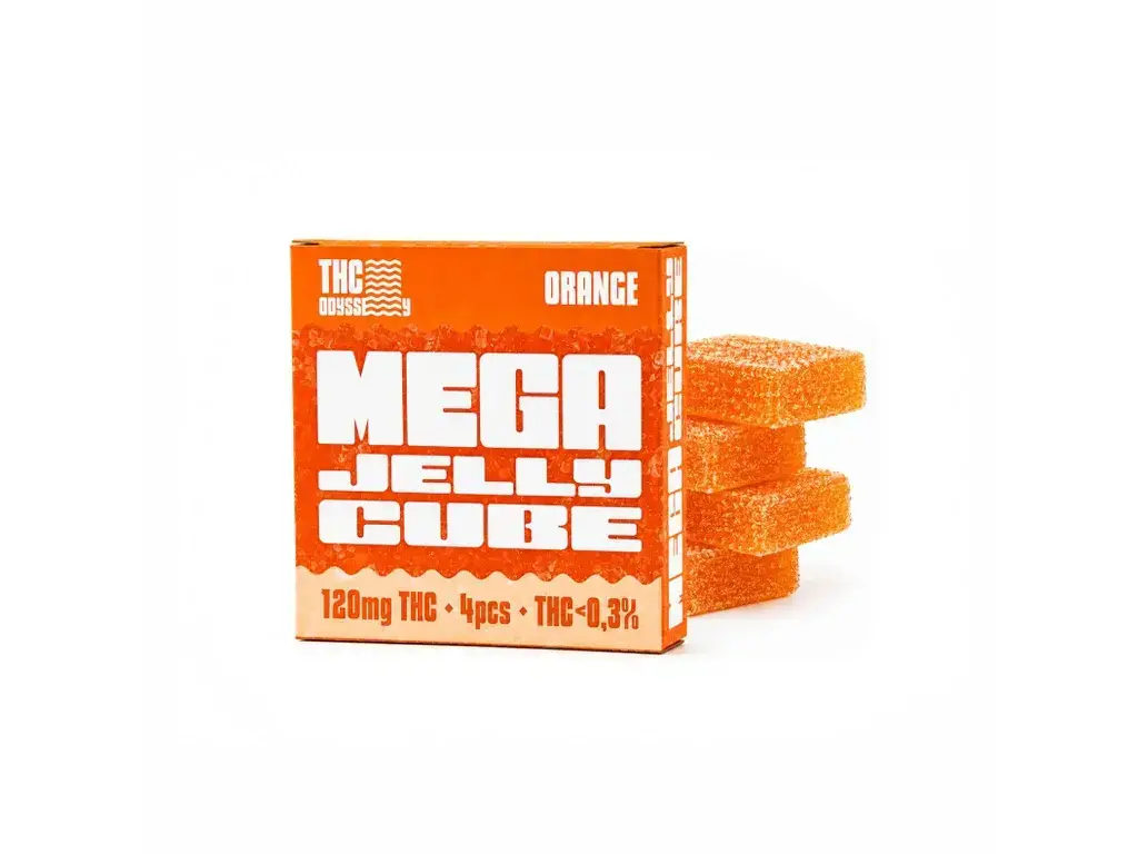 Czech CBD THC Odyssey MEGA želé kostky Pomeranč