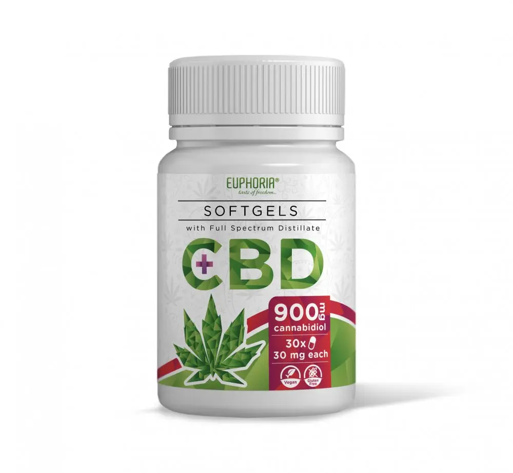 Euphoria CBD Kapsle 30x30mg, 900 mg