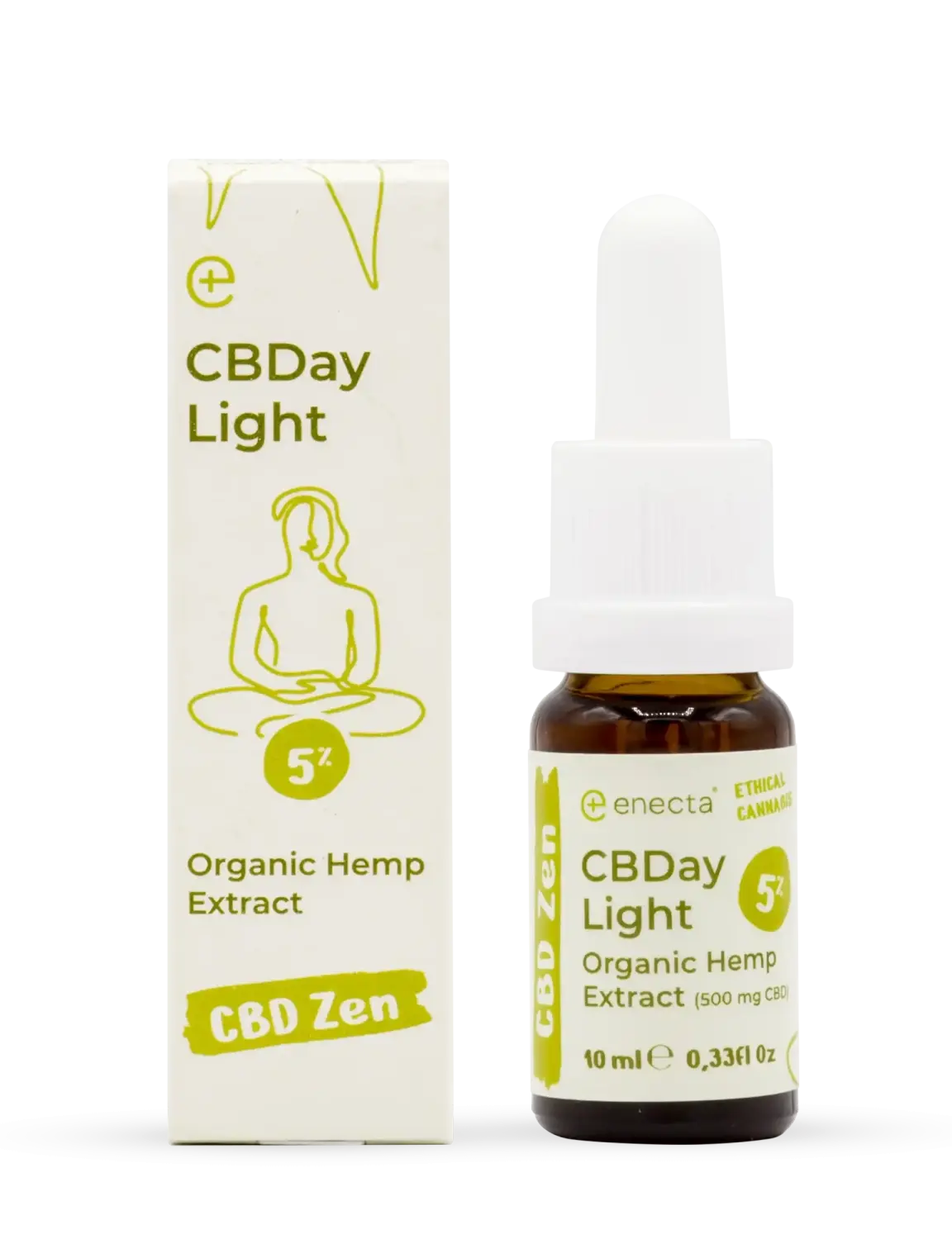 Enecta CBDay Plus Organický konopný extrakt CBD olej 5%, 500 mg, 10 ml