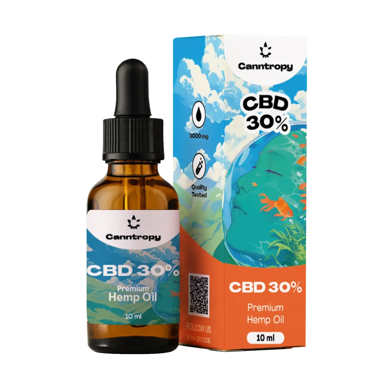 Canntropy CBD Hemp Oil, 30%, 3000mg, 10ml