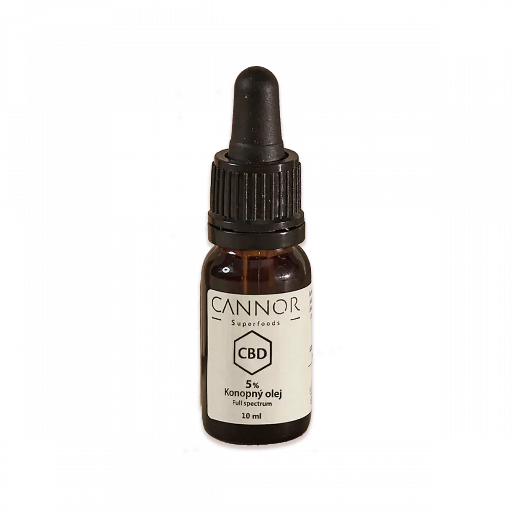 Cannor CBD Plnospektrální konopný olej 5%, 500 mg, 10 ml