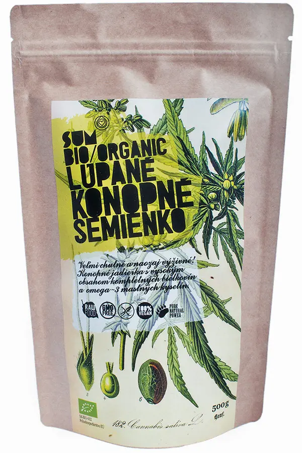 SUM bio organic loupané konopné semínko, 500 g