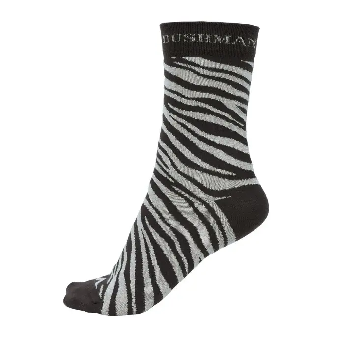 Bushman Pánské i dámské ponožky Zebra, hnědé