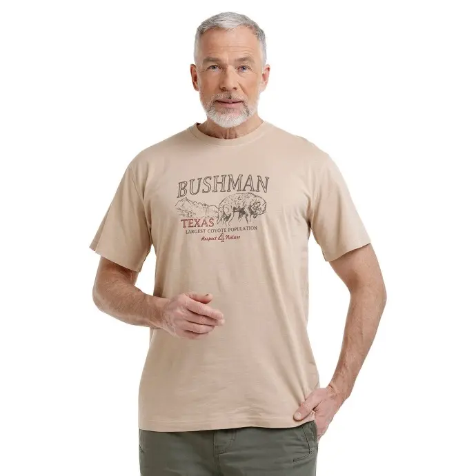 Bushman Pánské tričko Bafale, pískově hnědé