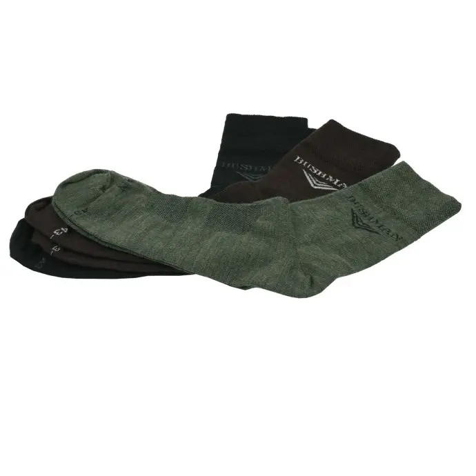 Bushman Ponožky Wool set, černé, hnědé, zelené