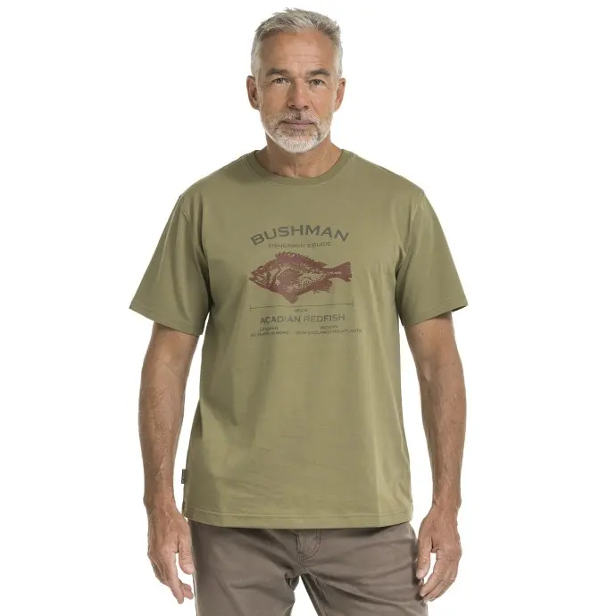 Bushman Pánské tričko Coben, khaki XXXXL