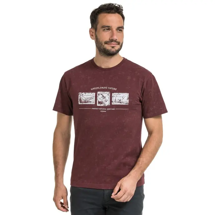 Bushman Pánské tričko Dalvik, burgundy XXXL
