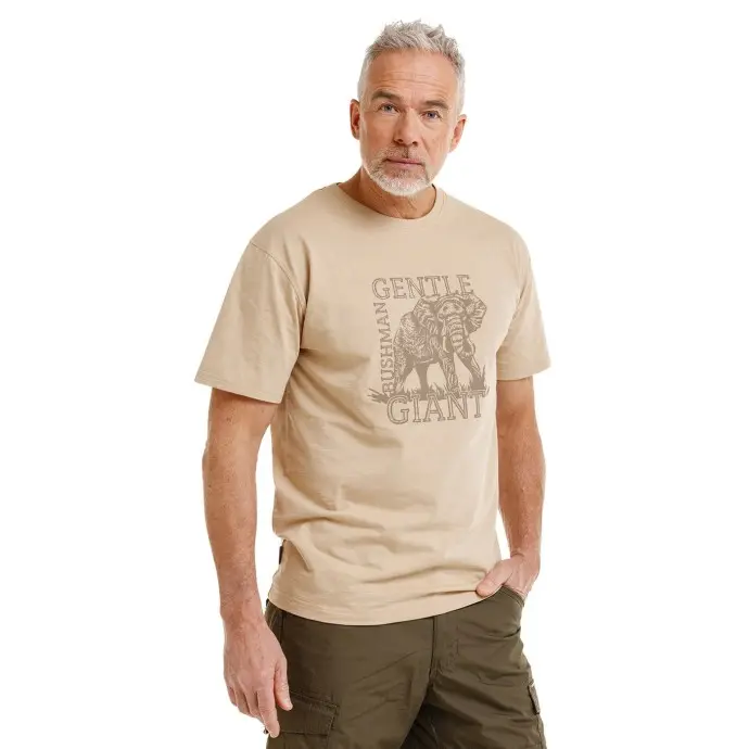 Bushman Pánské tričko Kay, pískově hnědé M