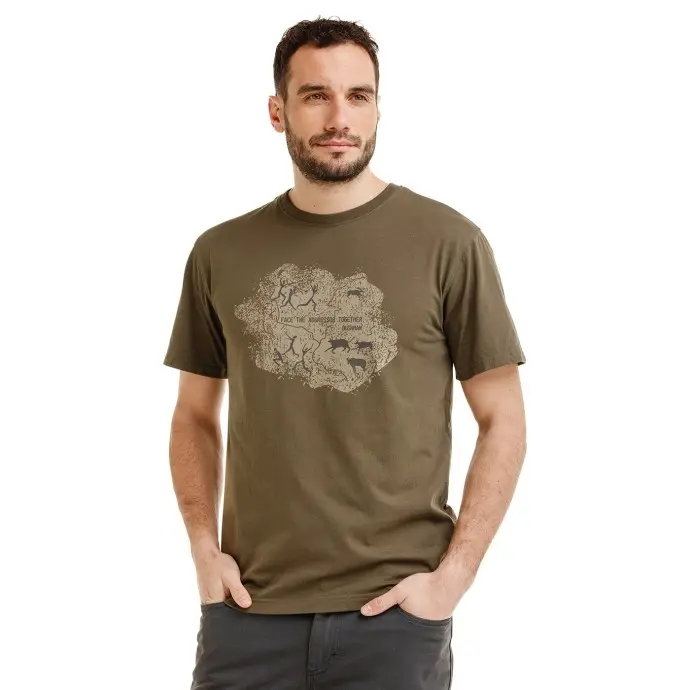 Bushman Pánské tričko Caram, khaki XXL