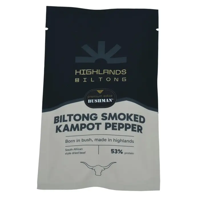 Bushman Biltong Smoked Kampot Pepper, sušené maso, 50 g 50