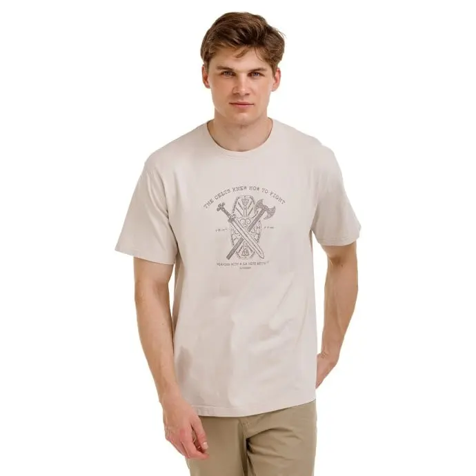 Bushman Pánské bavlněné tričko Laoch, béžové XXXXL