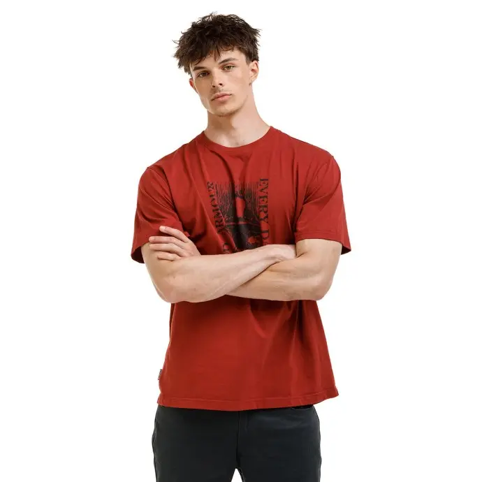 Bushman Pánské bavlněné tričko Forth, červené XXXL
