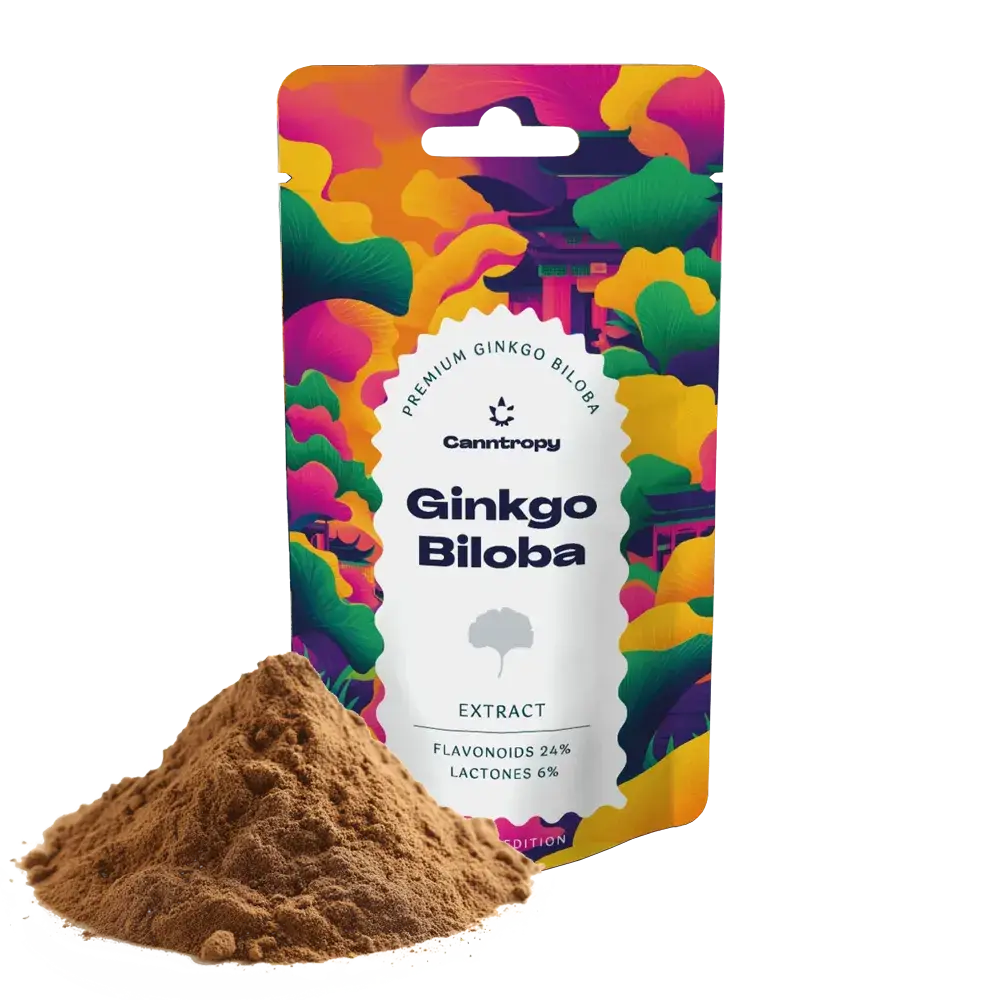 Canntropy Ginkgo biloba (jinan dvoulaločný) Extrakt, 24 % flavonoidů, 6 % laktonů, 5 g - 100 g