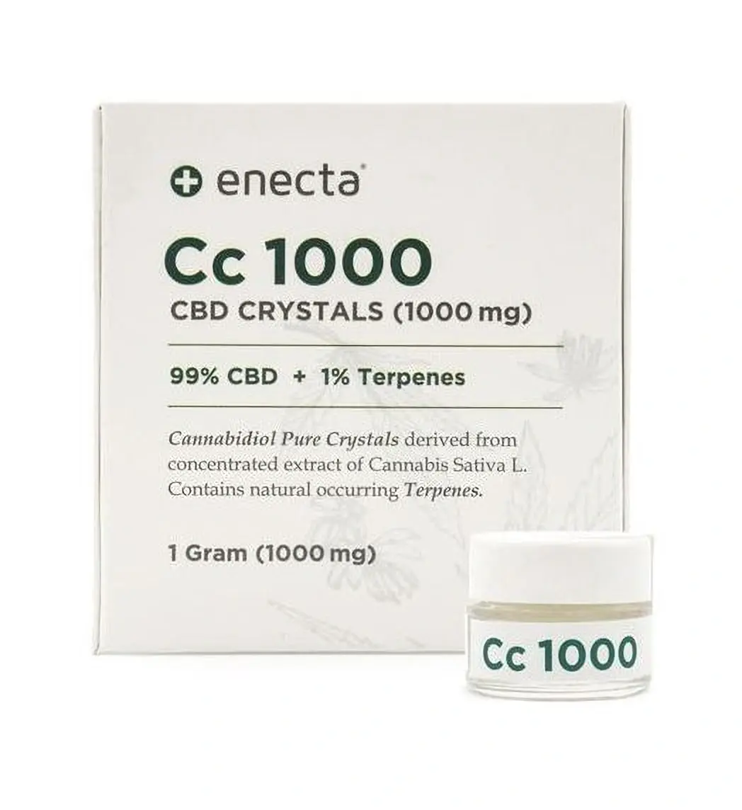Enecta CBD konopné krystaly (99%), 1000 mg, 1 g