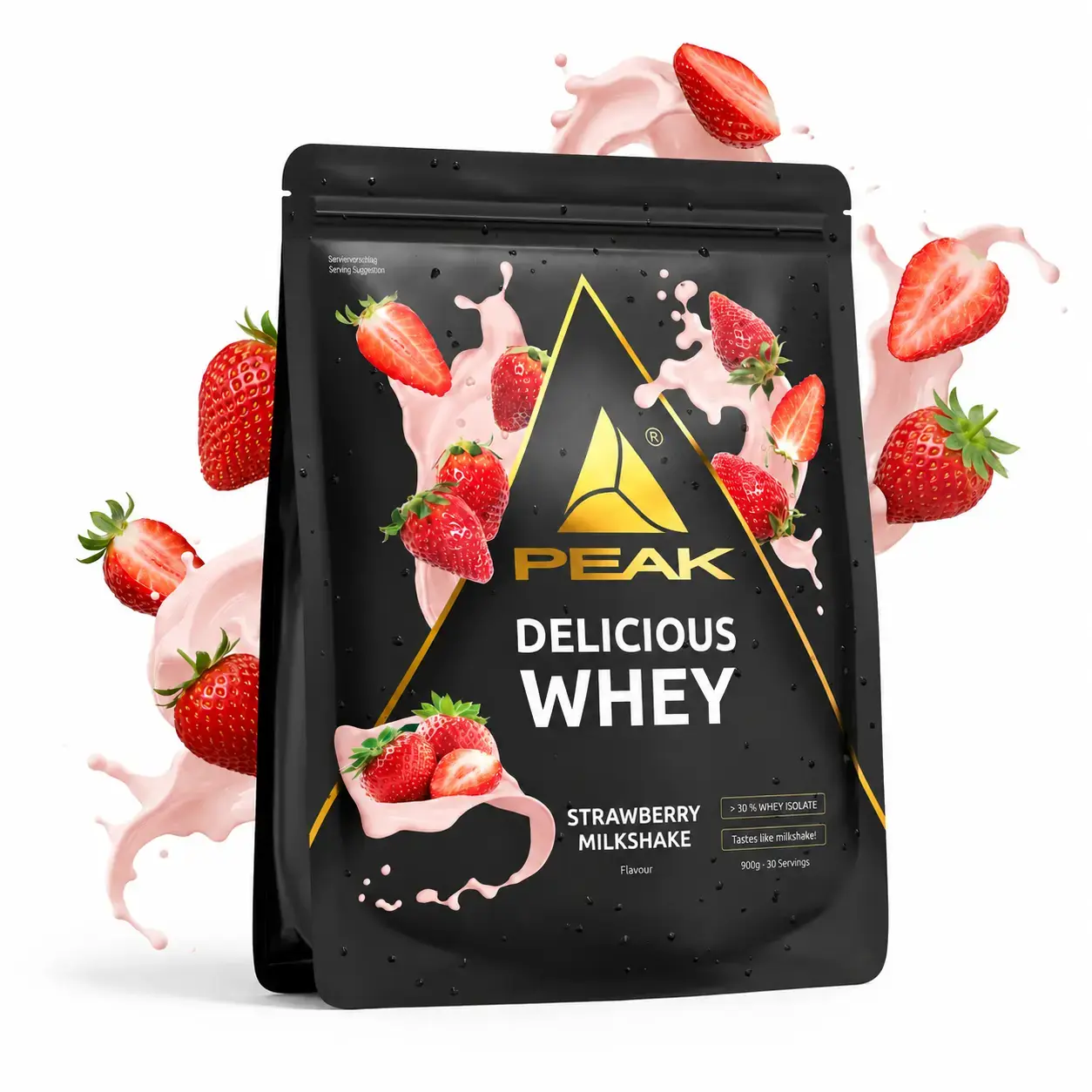 Peak Delicious Whey Protein 900 g Strawberry Milkshake
