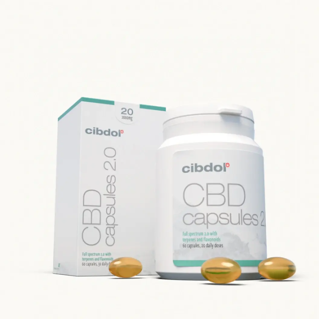 Cibdol Gelové CBD tobolky 20%, 60 ks x 33,3 mg, 2000 mg