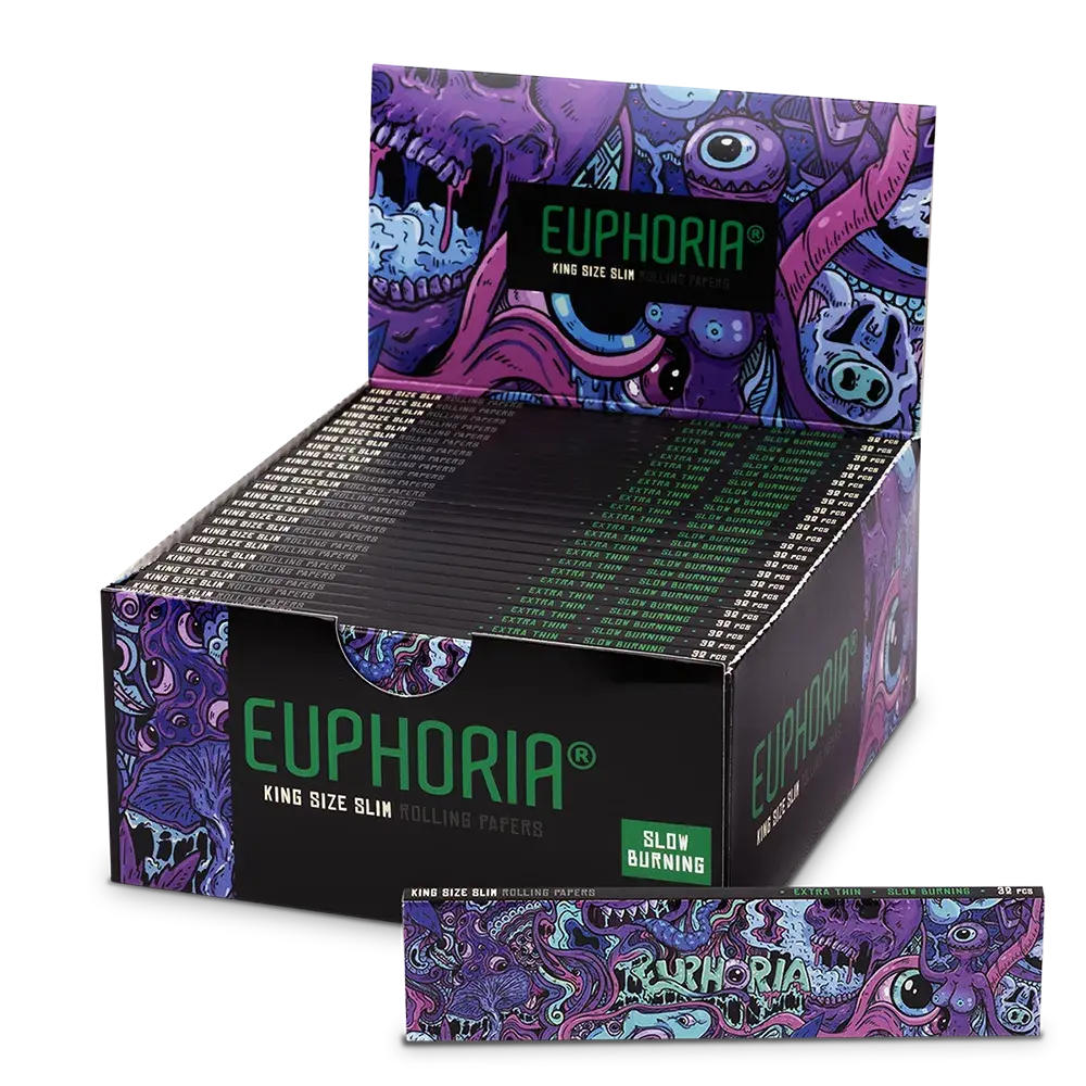 Euphoria balící papírky Kingsize Slim Psychedelic, 32 papírků