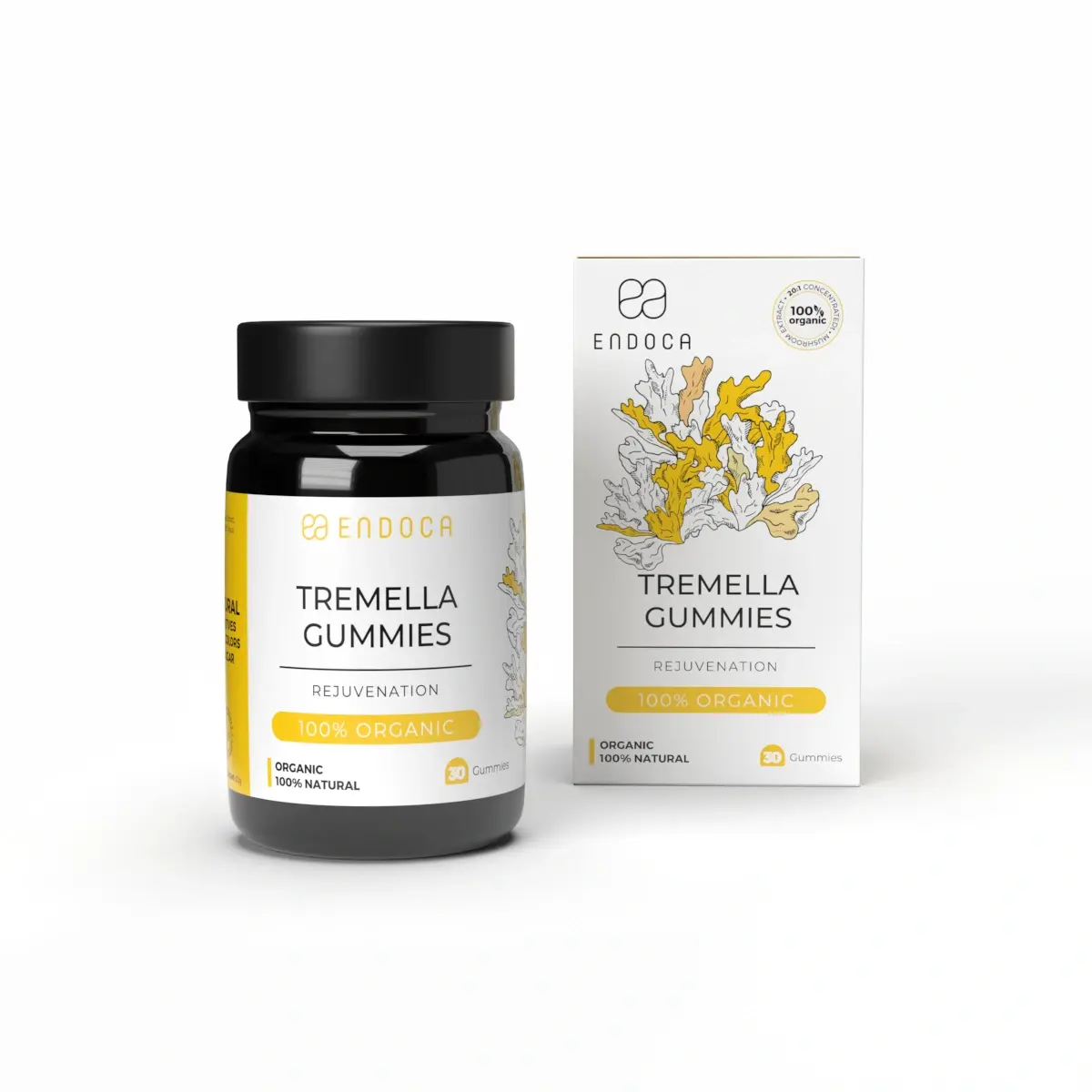Endoca Tremella gummies s houbami, 50 mg CBD, 30 ks, 60 g
